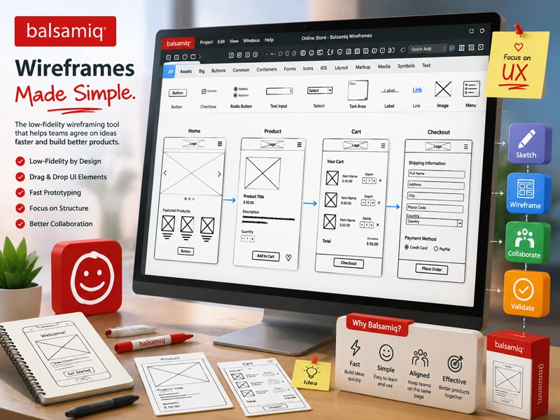 Balsamiq نرم‌افزار طراحی وایرفریم سایت 